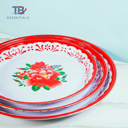BAKI ENAMEL KEMBANG SENG TB NPN-SG @72pcs